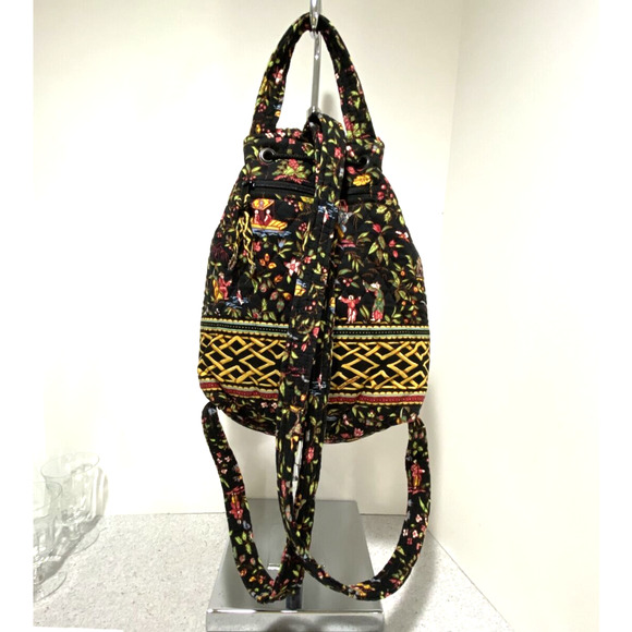 Vera Bradley Backpack Ming 2001 retired pattern toggle clasp tote quilted cotton - Picture 4 of 10